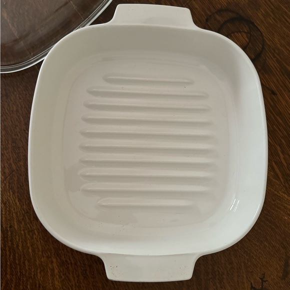 Corningware M-10-Gr-B 10" Roaster Dish with pyrex lid A-12-c - Picture 3 of 4